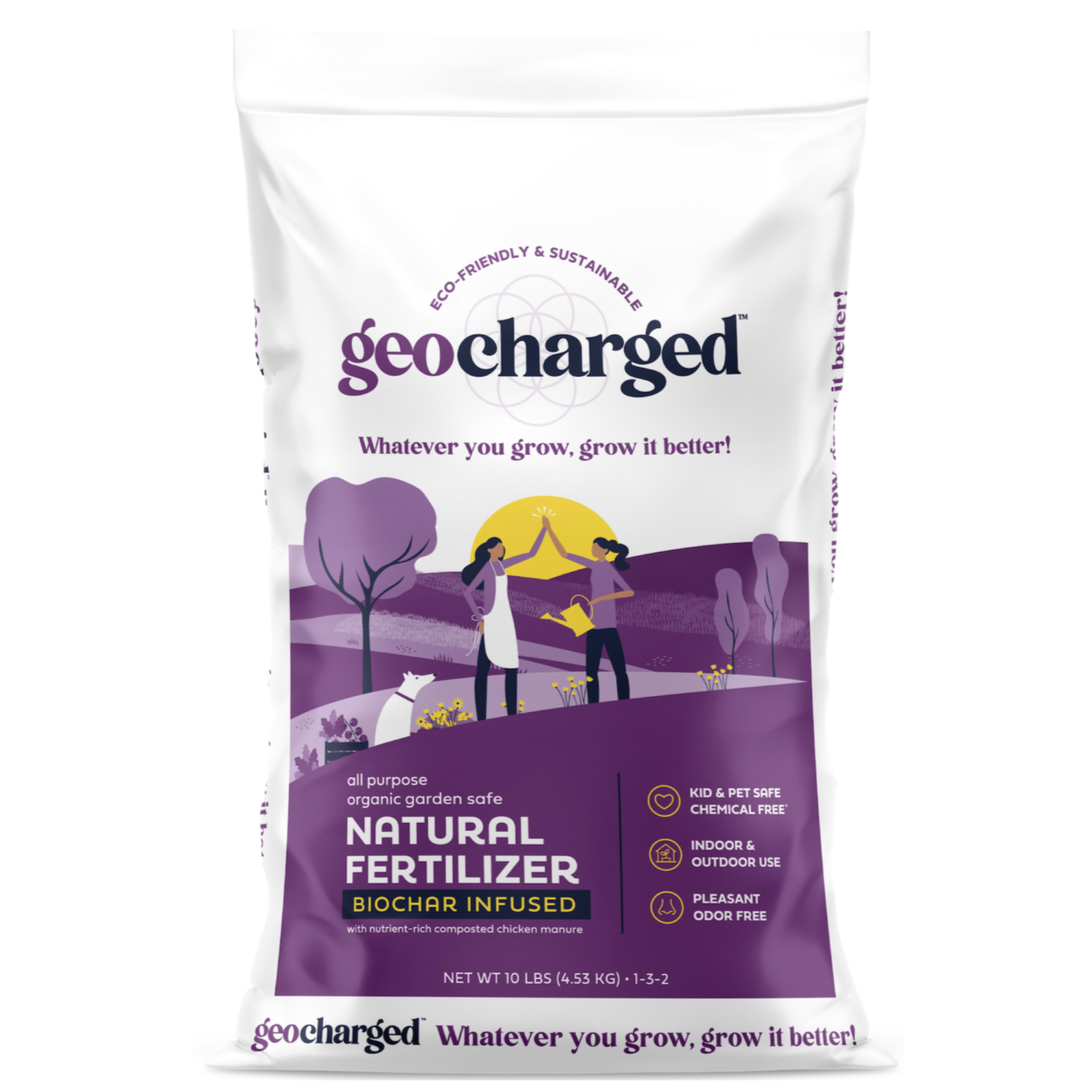 fertilizer for outdoor pot plants Geocharged Organic Fertilizer Biochar Plus Chicken Manure Indoor and O